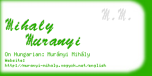 mihaly muranyi business card