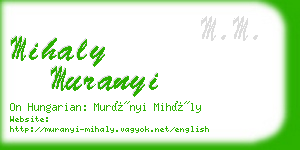 mihaly muranyi business card